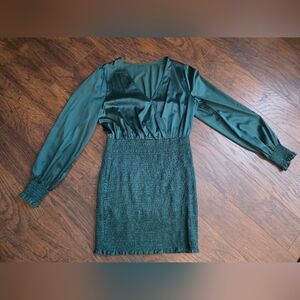 Cupshe Green Satin Dress
